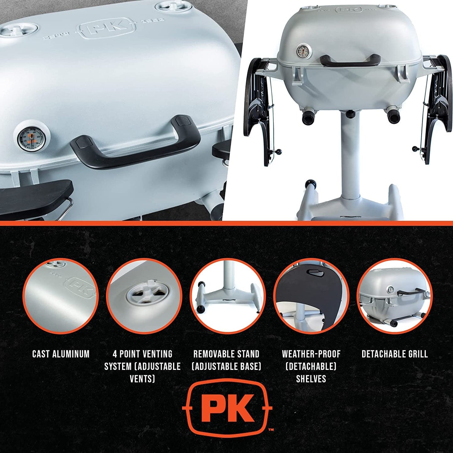 PK Grills PK360 Grill & Smoker Combination, Graphite